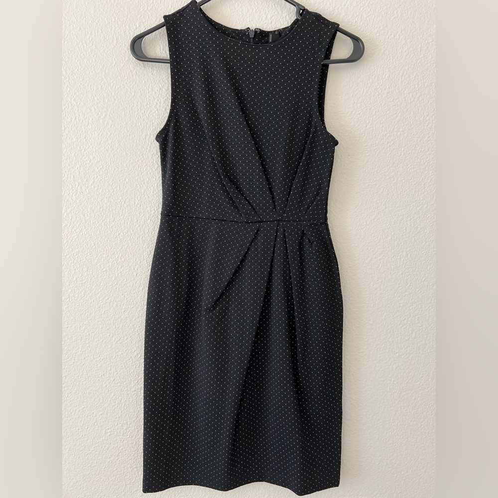 NWOT Banana Republic Black Polka Dot Dress (00p)